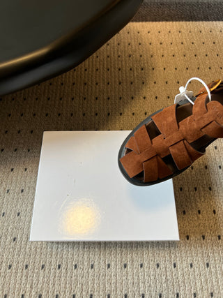 Prad* 26ss Spring/Summer New Collection Braided Embroidered Roman Sandals