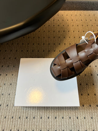 Prad* 26ss Spring/Summer New Collection Braided Embroidered Roman Sandals