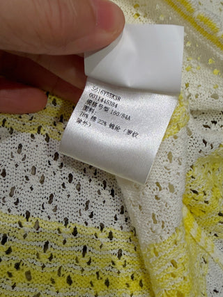 Loew*2026 New Model: Lemon Yellow Wave Pattern Knit Vest
