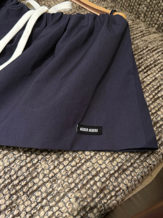 MiuMi*26 New Model: Dark Blue Mini Skirt