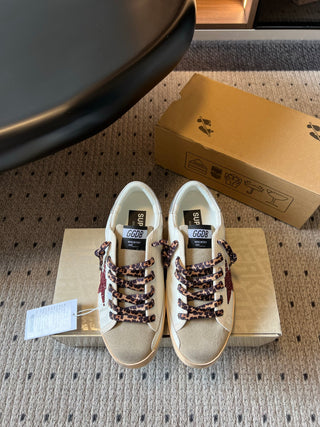 GGD*26ss Summer New Leopard Print Shoelaces with Stars, Vintage-Style, Smallly Dirty Shoes