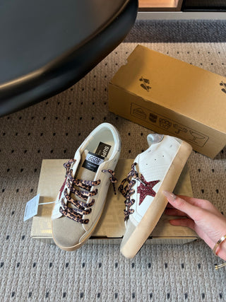GGD*26ss Summer New Leopard Print Shoelaces with Stars, Vintage-Style, Smallly Dirty Shoes