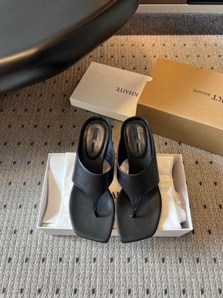 Khait* 26SS Spring-Summer New Collection: Square-Toe Clog Wedges