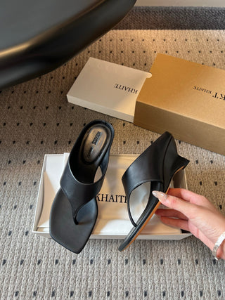 Khait* 26SS Spring-Summer New Collection: Square-Toe Clog Wedges