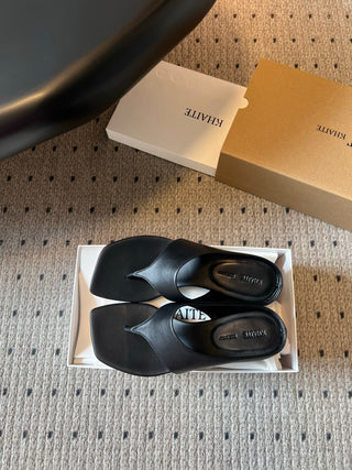 Khait* 26SS Spring-Summer New Collection: Square-Toe Clog Wedges