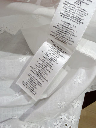 Down Lelia embroidered lace-edged dress