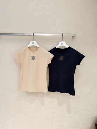 Loew* Spring-Summer 2026 New Collection Anagram Embroidered T-Shirt