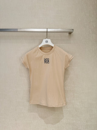 Loew* Spring-Summer 2026 New Collection Anagram Embroidered T-Shirt