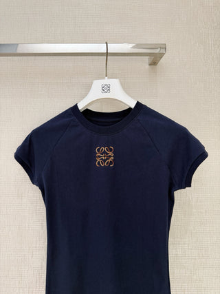 Loew* Spring-Summer 2026 New Collection Anagram Embroidered T-Shirt