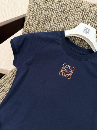 Loew* Spring-Summer 2026 New Collection Anagram Embroidered T-Shirt