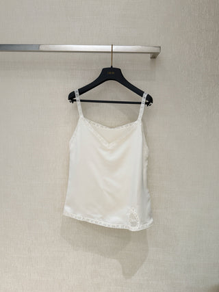 Dio* embroidered water-soluble silk strap