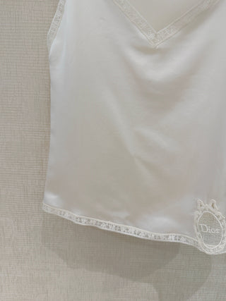 Dio* embroidered water-soluble silk strap