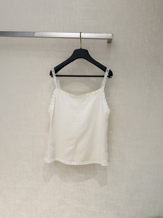 Dio* embroidered water-soluble silk strap
