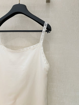 Dio* embroidered water-soluble silk strap