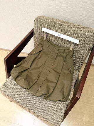 Loew*26’s new Olive Green Irregular Petal Skirt