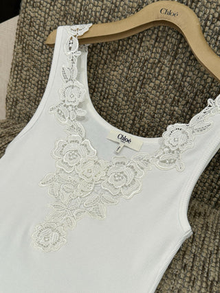 Chloé’s new spring 2026 water-soluble lace vest