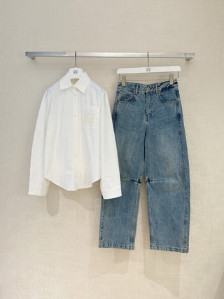 Loewe SS26 Summer White Shirt.