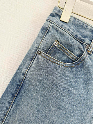 Loewe’s new spring/summer 2026 radish-patterned jeans.