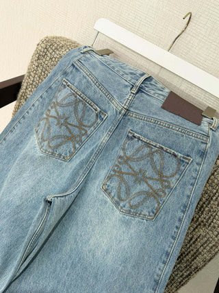 Loewe’s new spring/summer 2026 radish-patterned jeans.