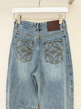 Loewe’s new spring/summer 2026 radish-patterned jeans.