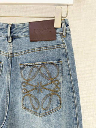 Loewe’s new spring/summer 2026 radish-patterned jeans.