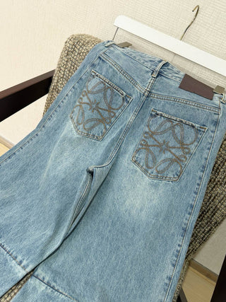Loewe’s new spring/summer 2026 radish-patterned jeans.