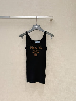 Prada Classic Model with Letter Logo Knit Vest.