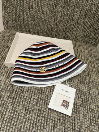 Chanel’s new spring 2026 striped knit fisherman’s hat
