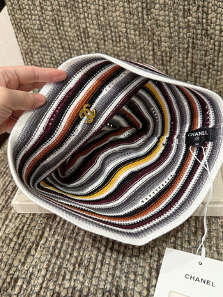Chanel’s new spring 2026 striped knit fisherman’s hat