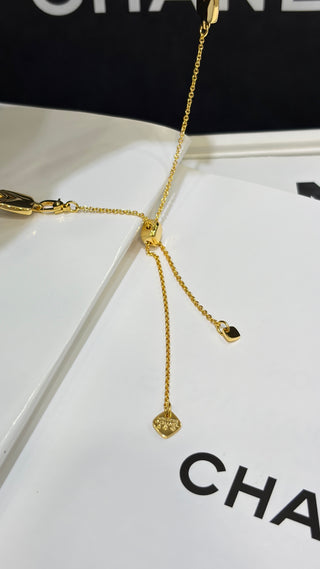 𝑪𝒉𝒂𝒏𝒆 * New Coco Crush Lace-Pattern Gold Mini Necklace Choker.