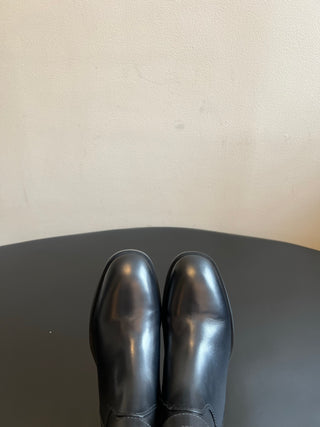 Chane*26ss Early Autumn New Collection: Metal-Clasp Leather Belt Boots