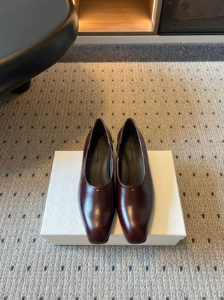 Khait* 26ss Early Autumn New Collection Retro Low-Heeled Slip-On Shoes