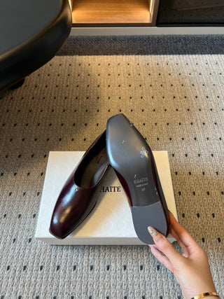 Khait* 26ss Early Autumn New Collection Retro Low-Heeled Slip-On Shoes