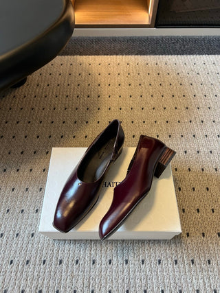 Khait* 26ss Early Autumn New Collection Retro Low-Heeled Slip-On Shoes