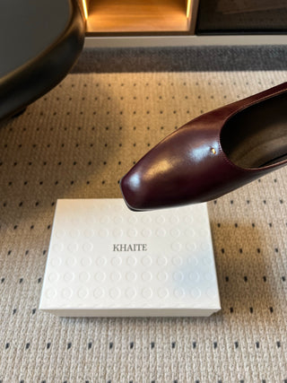 Khait* 26ss Early Autumn New Collection Retro Low-Heeled Slip-On Shoes