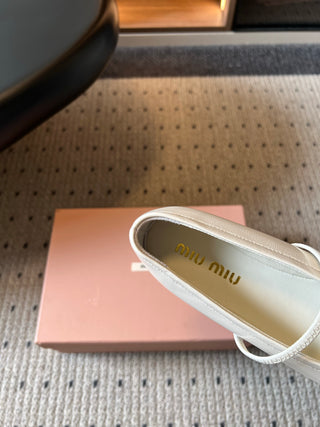 Miu Mi*26ss Summer New Collection: One-strap Mary Jane Ballet Flat Sandal