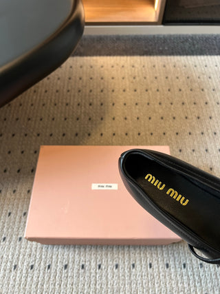 Miu Mi*26ss Summer New Collection: One-strap Mary Jane Ballet Flat Sandal