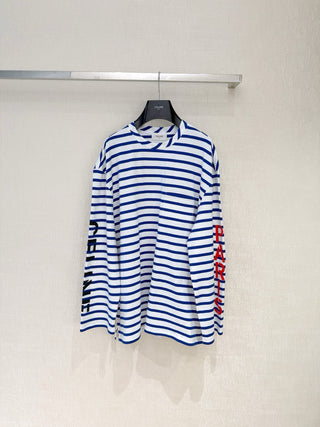 Celin*26 Newest Striped Long-Sleeve T-Shirt