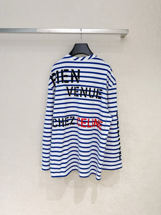 Celin*26 Newest Striped Long-Sleeve T-Shirt