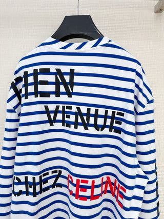 Celin*26 Newest Striped Long-Sleeve T-Shirt