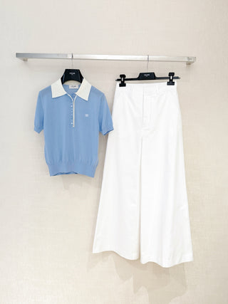 Celin*26 Newest Knit Short-Sleeve Top