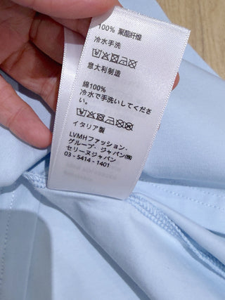 Celin*26 New Model: Light Blue Striped Collar T-Shirt