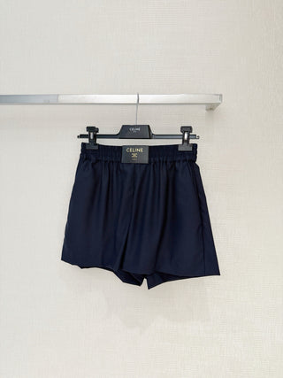 Celin*26 New Collection – Navy Blue Wool Short Pants