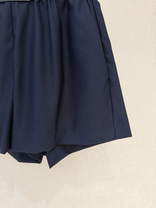 Celin*26 New Collection – Navy Blue Wool Short Pants