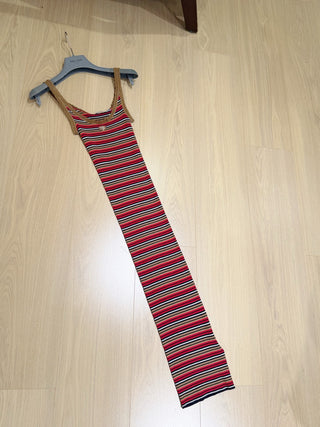 Prad*26 New Model Striped Knit Choker Dress