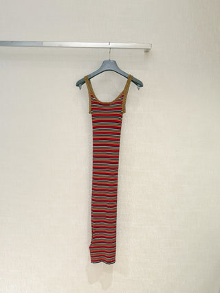 Prad*26 New Model Striped Knit Choker Dress