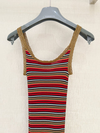 Prad*26 New Model Striped Knit Choker Dress