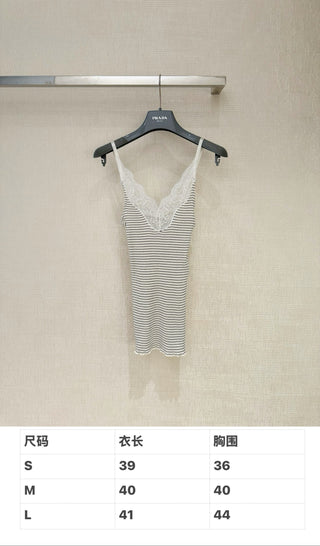 Saint Laurent 26 New Collection Lace Striped Shoulder Strap