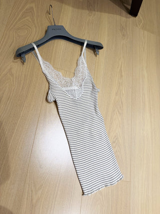 Saint Laurent 26 New Collection Lace Striped Shoulder Strap