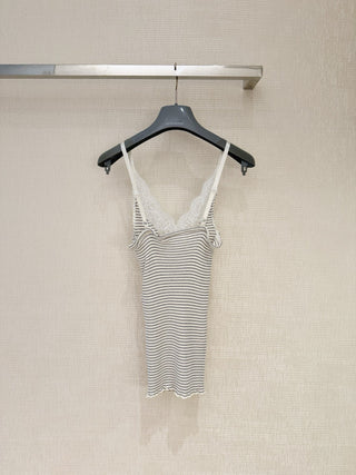 Saint Laurent 26 New Collection Lace Striped Shoulder Strap